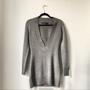 Wetseal Plunge-neck Sweater Dress